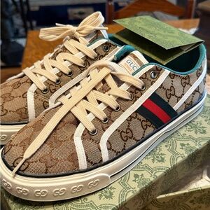Gucci GG Men's Trainer Tennis Shoes 1977, 11.5